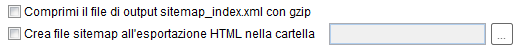 5. Crea file sitemap durante l'esportazione in HTML